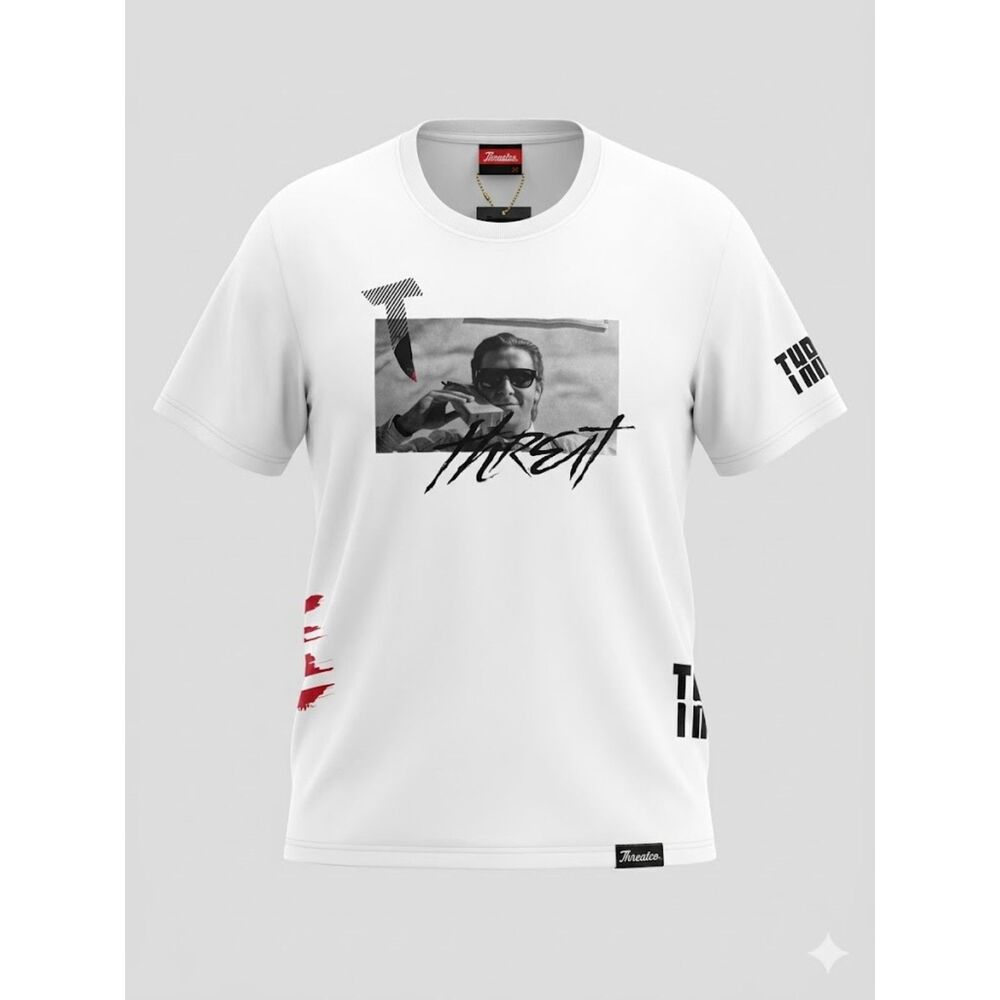 THRT Threatco American Psycho Shirt Patrick Bateman Christian Bale White 2XL NWT